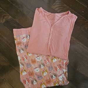 Little Sleepies Womens Boho Bunnies Pajamas  XL